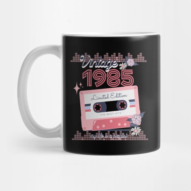 Vintage 1985 Limited Edition Music Cassette Birthday Gift by Mastilo Designs